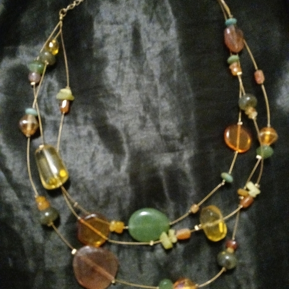 🎉3 Layer Natural Stone Beaded Necklace - Picture 5 of 7